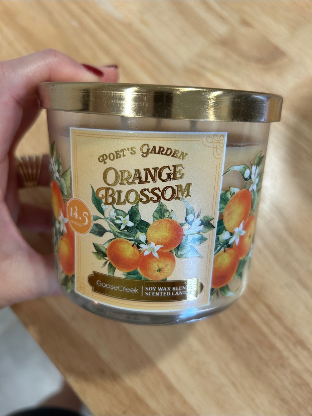Goose Creek Poet's Garden Orange Blossom Scented Candle - Gold/Orange